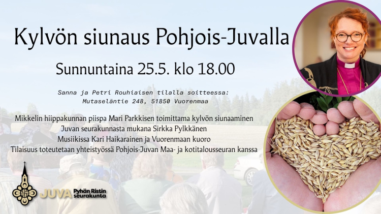 Kylvön siunaus Pohjois-Juvalla tapahtuman mainos